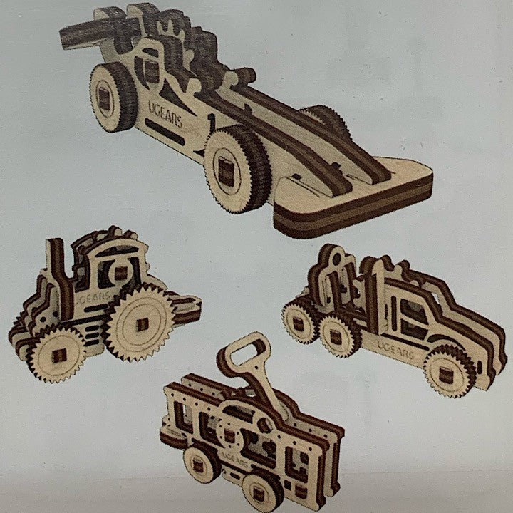 FOUR WOODEN MODELS