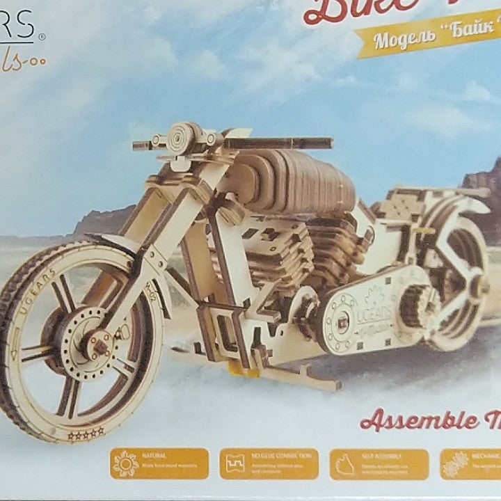 UGEARS MECHANICAL WOODEN BIKE MODEL