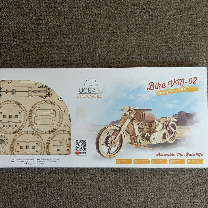 UGEARS MECHANICAL WOODEN BIKE MODEL