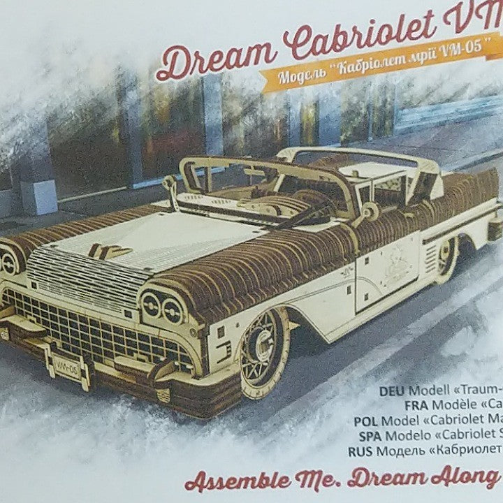 UGEARS MECHANICAL CABRIOLET WOODEN MODEL