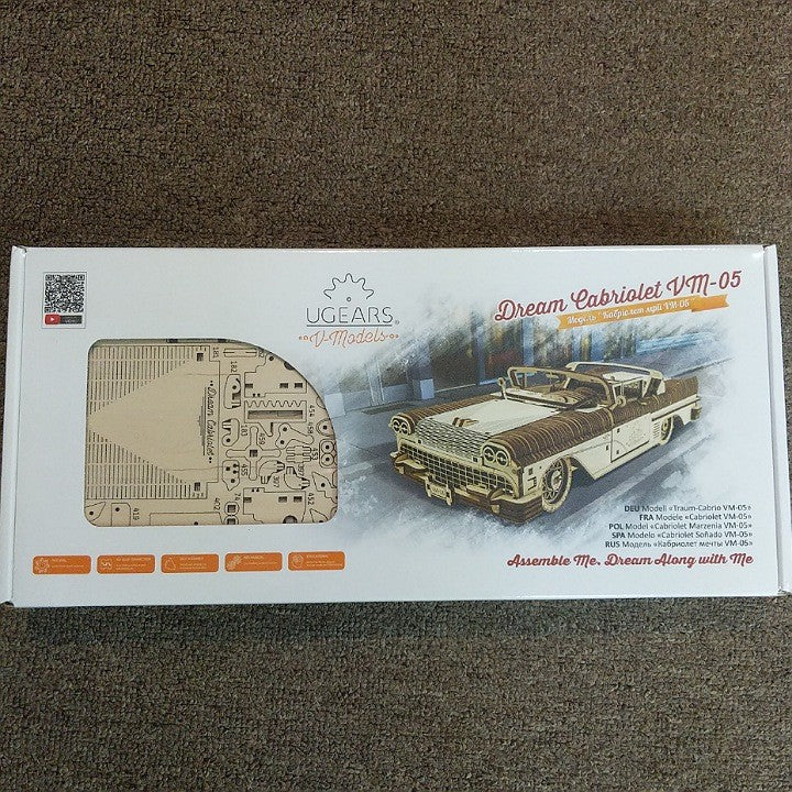 UGEARS MECHANICAL CABRIOLET WOODEN MODEL