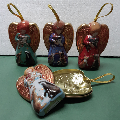 CHRISTMAS ANGEL TIN TREE DECORATION