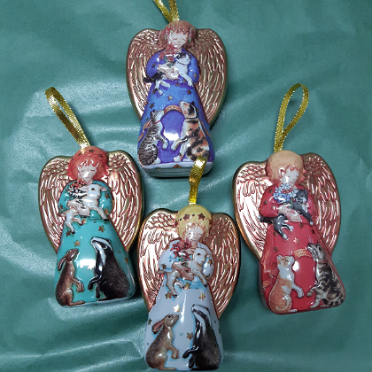 CHRISTMAS ANGEL TIN TREE DECORATION