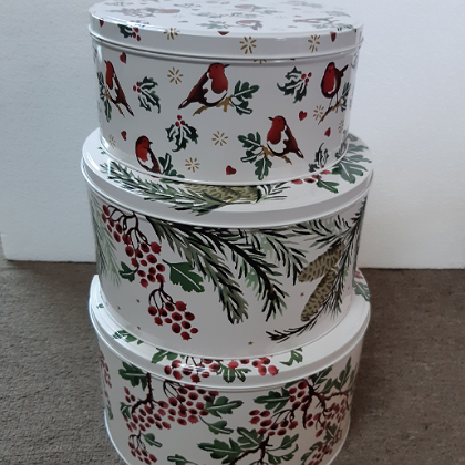 CAKE TINS SET OF THREE