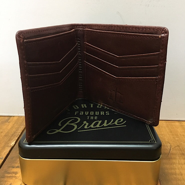 MANS BI-FOLD LEATHER WALLET WITH CONTACTLESS PAYMENT BLOCKING