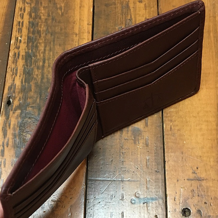 MANS BI-FOLD LEATHER WALLET WITH CONTACTLESS PAYMENT BLOCKING