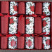 6 LUXURY CHRISTMAS CRACKERS POINSETTIA 13 INCH