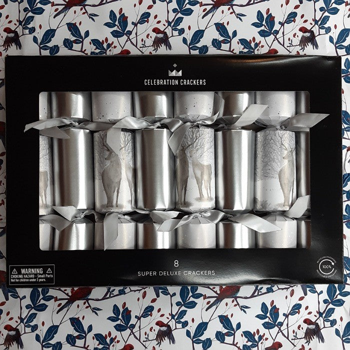 8 CHRISTMAS CRACKERS WINTER DEER 14 INCH