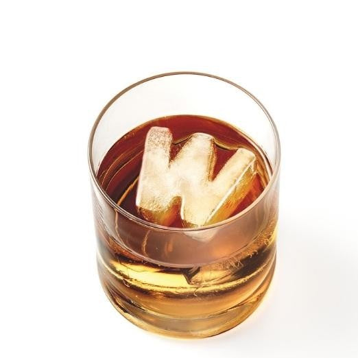 DRINKS PLINKS ICE CUBE TRAY LETTER W