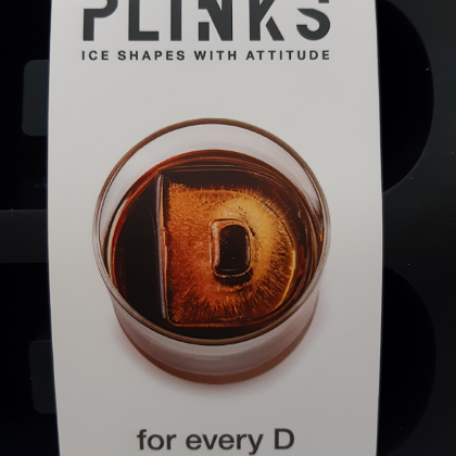 DRINKS PLINKS ICE CUBE TRAY LETTER D