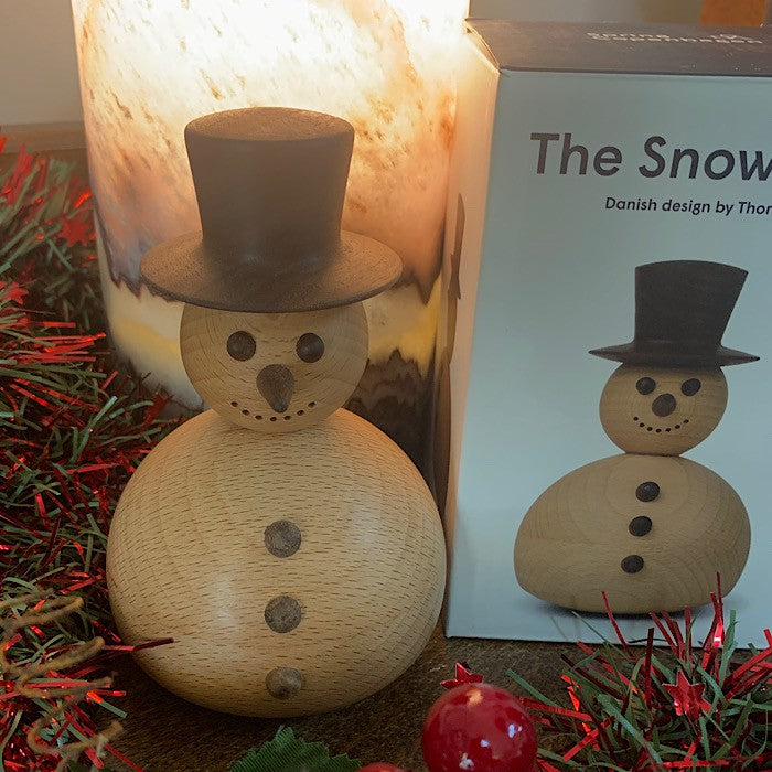 DANISH WOODEN SNOWMAN