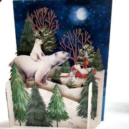 CHRISTMAS CARD POP UP POLAR BEAR