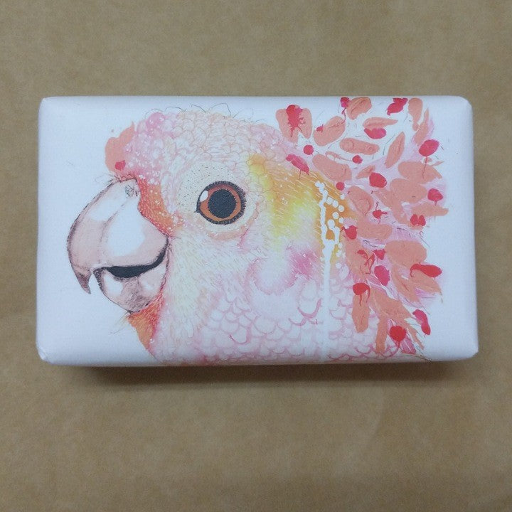 SOAP LEMONGRASS SCENTED WITH GROTTI LOTTI COCKATOO ARTWORK