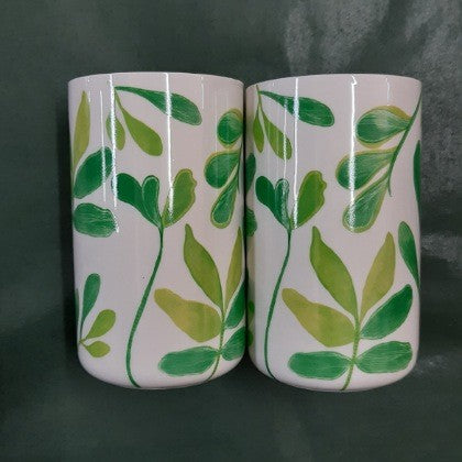 TUMBLER SET TWO GREEN ZAMIA