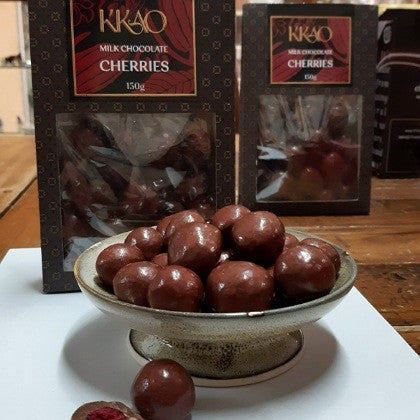 MILK CHOCOLATE COATED FREEZE DRIED CHERRIES