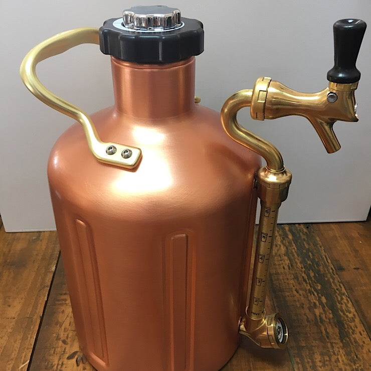 COPPER FINISHED STAINLESS STEEL 1 GALLON BEER KEG