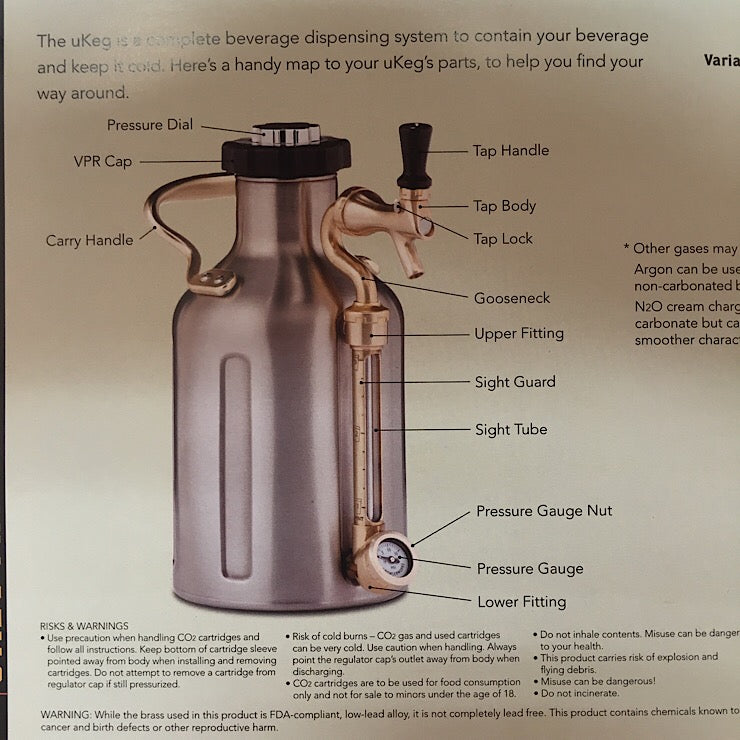 COPPER FINISHED STAINLESS STEEL 1 GALLON BEER KEG