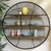 ROUND WIRE BASKET TIMBER SHELVES