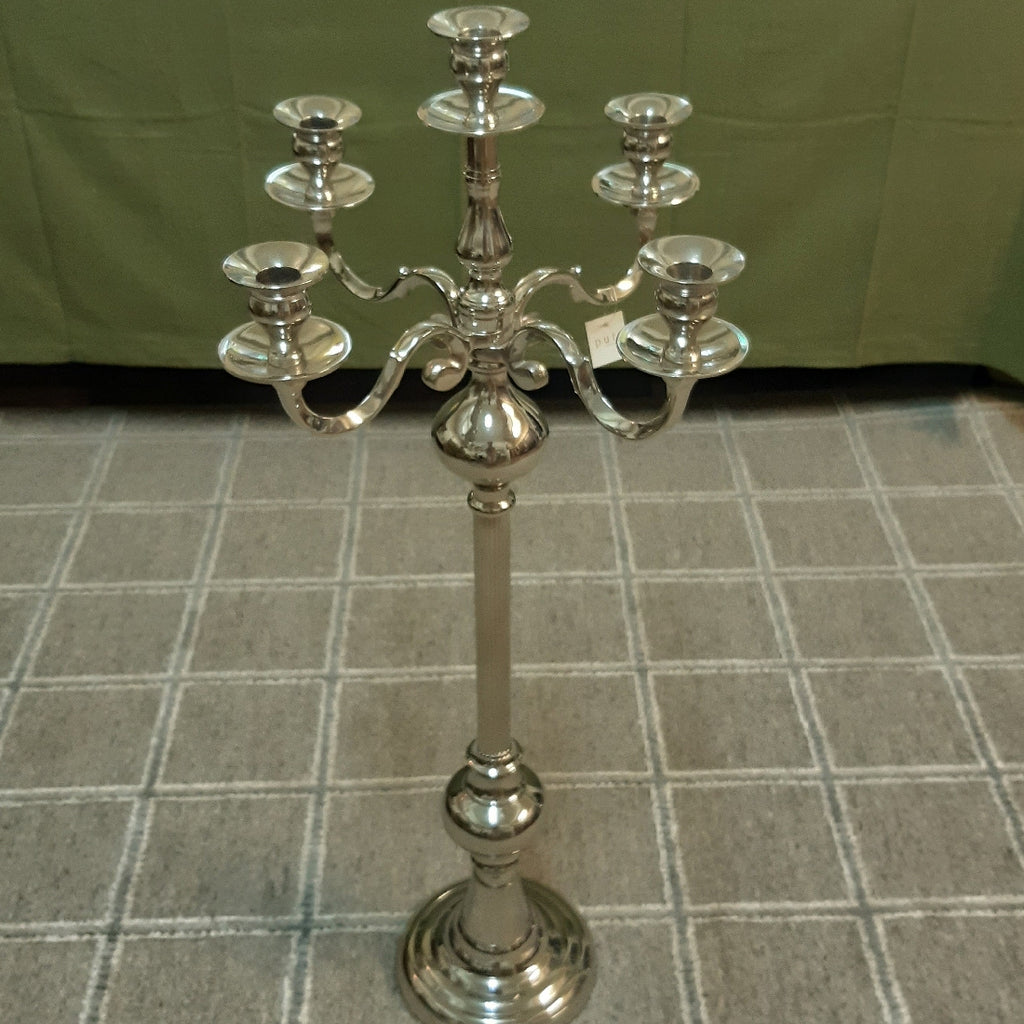 NICKEL PLATED CANDELABRA
