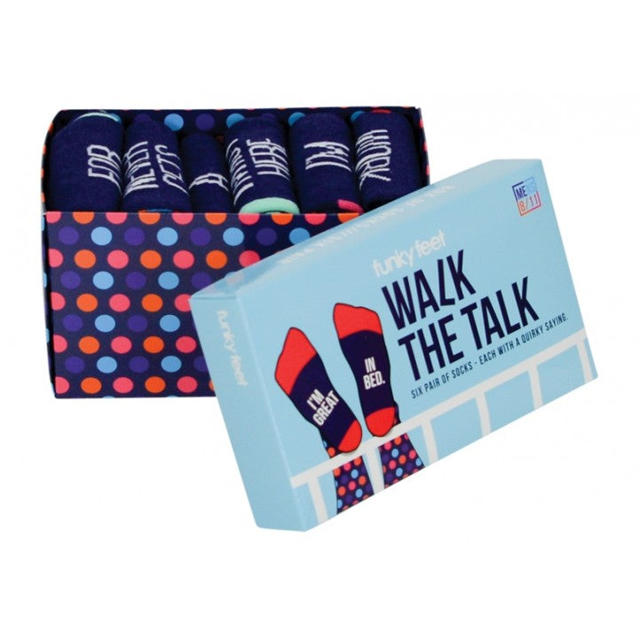 WALK THE TALK SIX PAIRS BOXED SOCKS