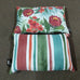 OUTDOOR CUSHION TROPICAL PRINT STRIPE BACK 40CM X60 CM