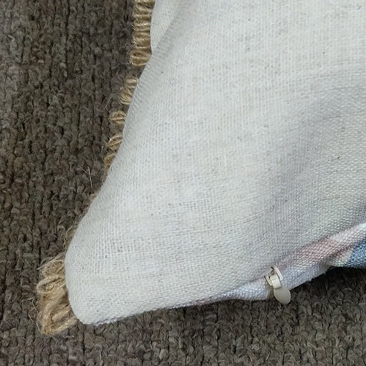 CUSHION 40 CM X 60 CM SUCCULENT PRINT HESSIAN TRIM