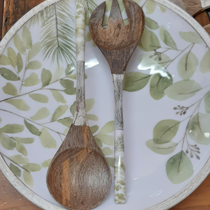 MANGO WOOD SALAD SERVERS