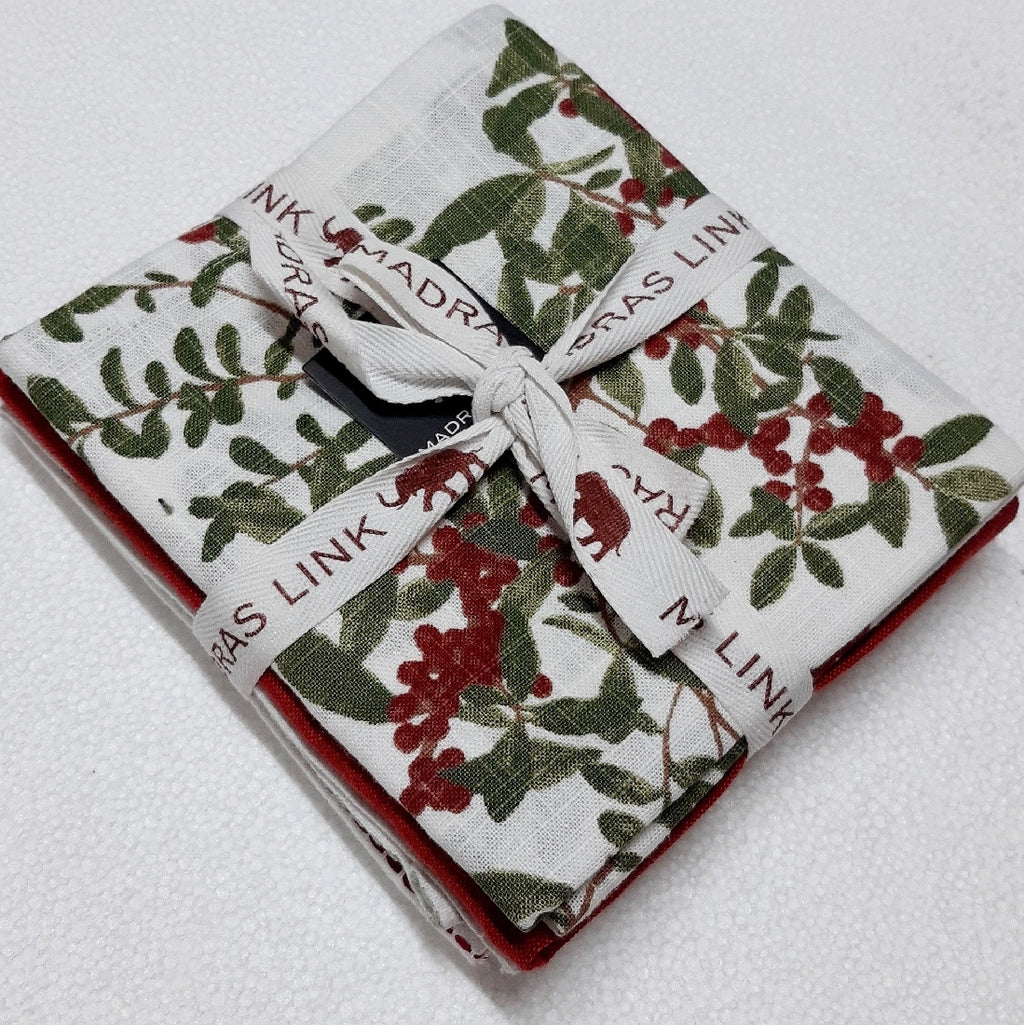 TEA TOWEL PACK 3 FESTIVE BERRY