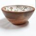 SMALL ROUND SALAD OR NUT BOWL MANGO WOOD ENAMEL FESTIVE BERRY