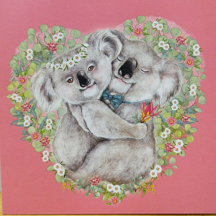 GREETING CARD KOALA HEARTS