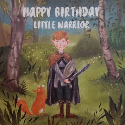 GREETING CARD LITTLE WARRIOR BIRTHDAY