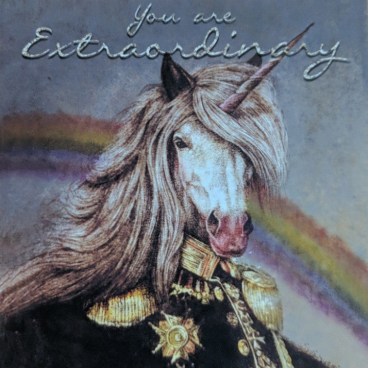 YOU ARE EXTRAORDINARY UNICORN CARD