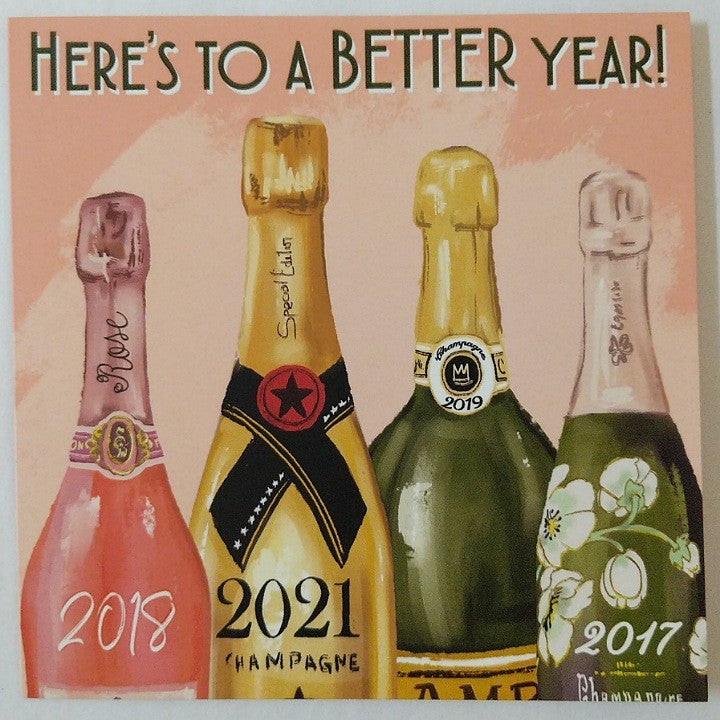 CARD HERE'S TO A BETTER YEAR