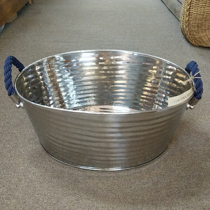 BLUE ROPE HANDLED STEEL WINE COOLER