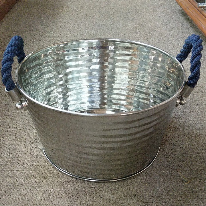 BLUE ROPE HANDLED STEEL WINE TUB