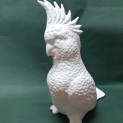 WHITE CERAMIC COCKATOO MONEY BOX