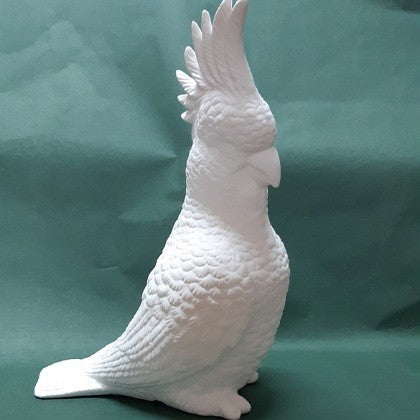 WHITE CERAMIC COCKATOO MONEY BOX
