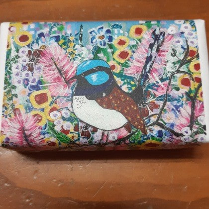 SOAP BLUE WREN IN THE GARDEN