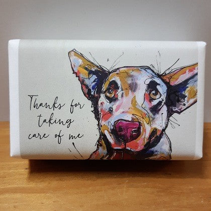 SOAP DOG THANKS FOR TAKING CARE OF ME