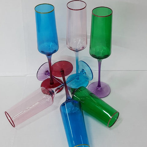 CHAMPAGNE GLASS LONG STEM SET OF TWO