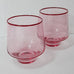 COLOURED TUMBLER SET 2 GLASSES