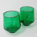 COLOURED TUMBLER SET 2 GLASSES