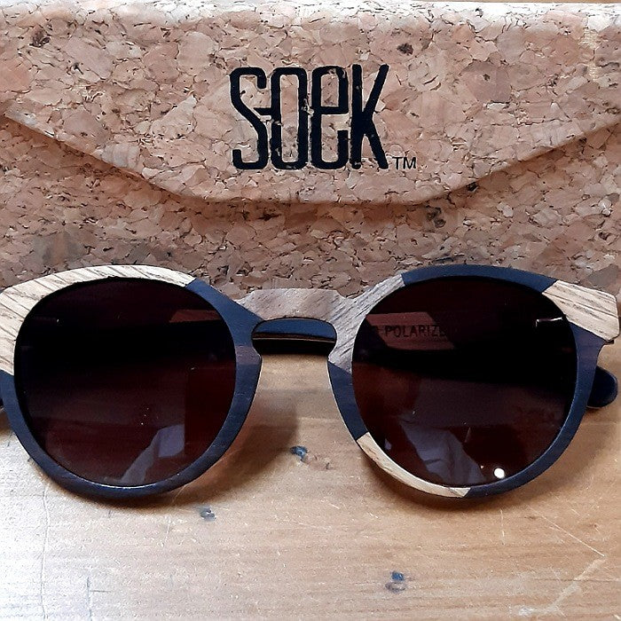 POLARISED SUNGLASSES WOODEN ARMS