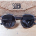 POLARISED SUNGLASSES WOODEN ARMS