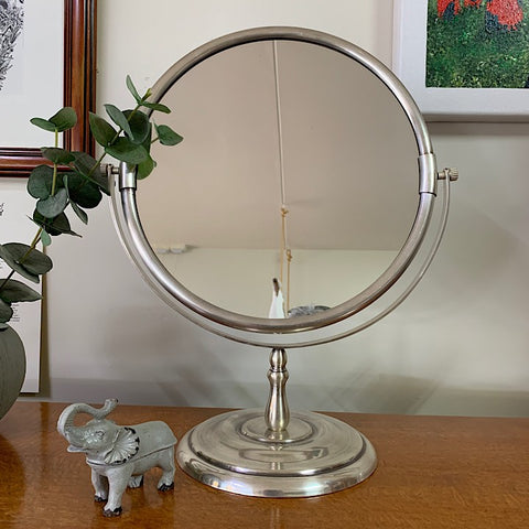 SILVER PEDESTAL MIRROR