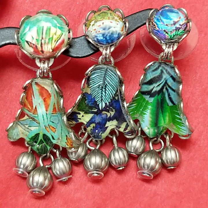AYALABAR COLOURFUL BELL DROP EARRINGS