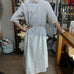 PUROLINO LINEN SHIRTMAKER DRESS FRONT BUTTONING STONE