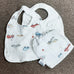 BABY FEEDING BIBS 2 PACK IN DRAWSTRING BAG