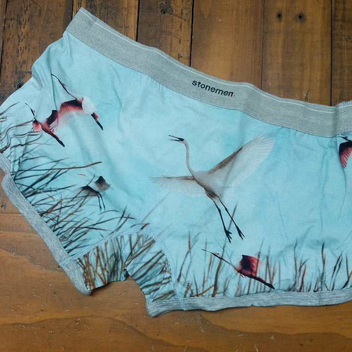 STONEMEN COTTON BOXER BRIEFS FOR MEN BIRDS