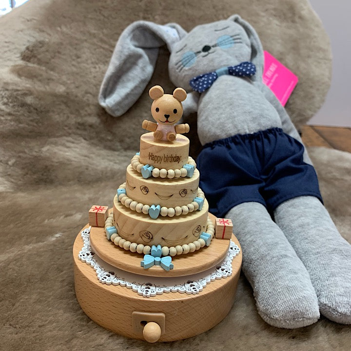 BLUE HAPPY BIRTHDAY MUSIC BOX